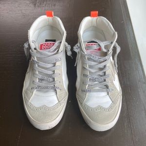 Golden goose midstar white leather sneakers